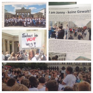 I Am Jonny Freeze Flashmob Brandenburger Tor Johannisstift Schule 300 Schüler setzten gemeinsam ein Zeichen gegen Gewalt